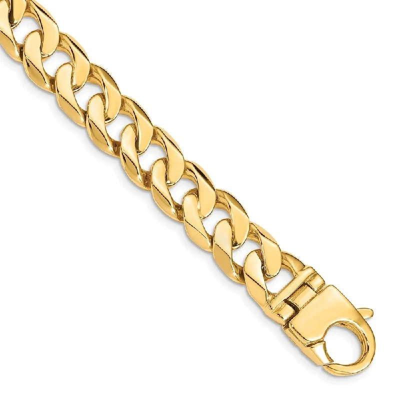 Tiered stone bracelet-14k Yellow Gold 11mm Fancy Curb Link Bracelet, 8.25"