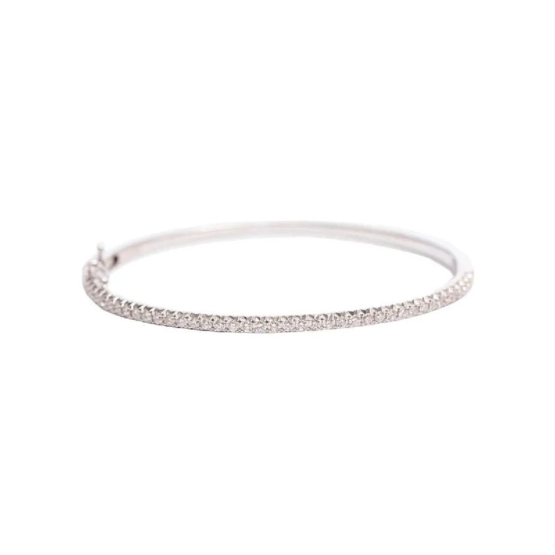 Engraved cut bracelet-Diamond Bangle