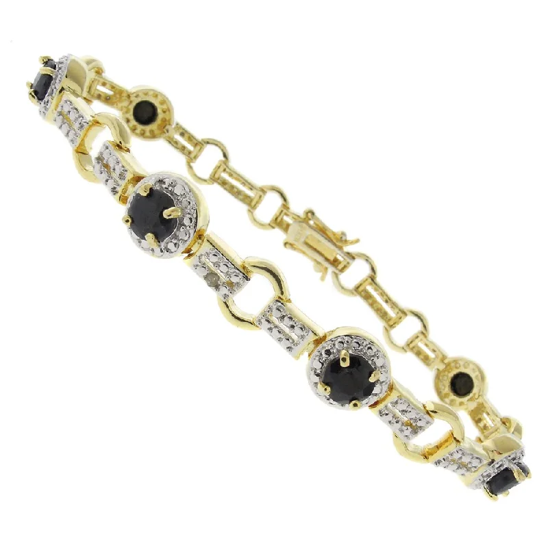 Spiral vine bracelet-Dolce Giavonna 18k Gold Overlay Gemstone and Diamond Accent Two-tone Circle Bracelet