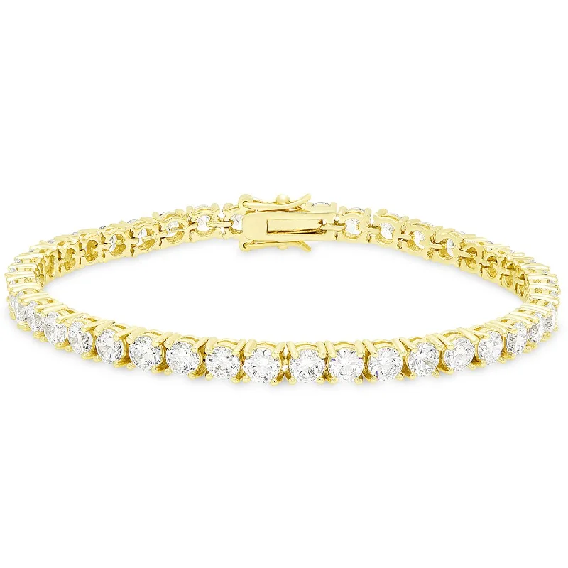 Flex joint bracelet-Dolce Giavonna Gold Over Silver or Sterling Silver Cubic Zirconia Tennis Bracelet