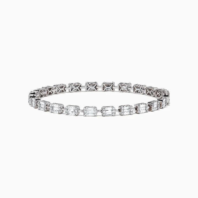 Flex joint bracelet-14K White Gold Diamond Tennis Bracelet