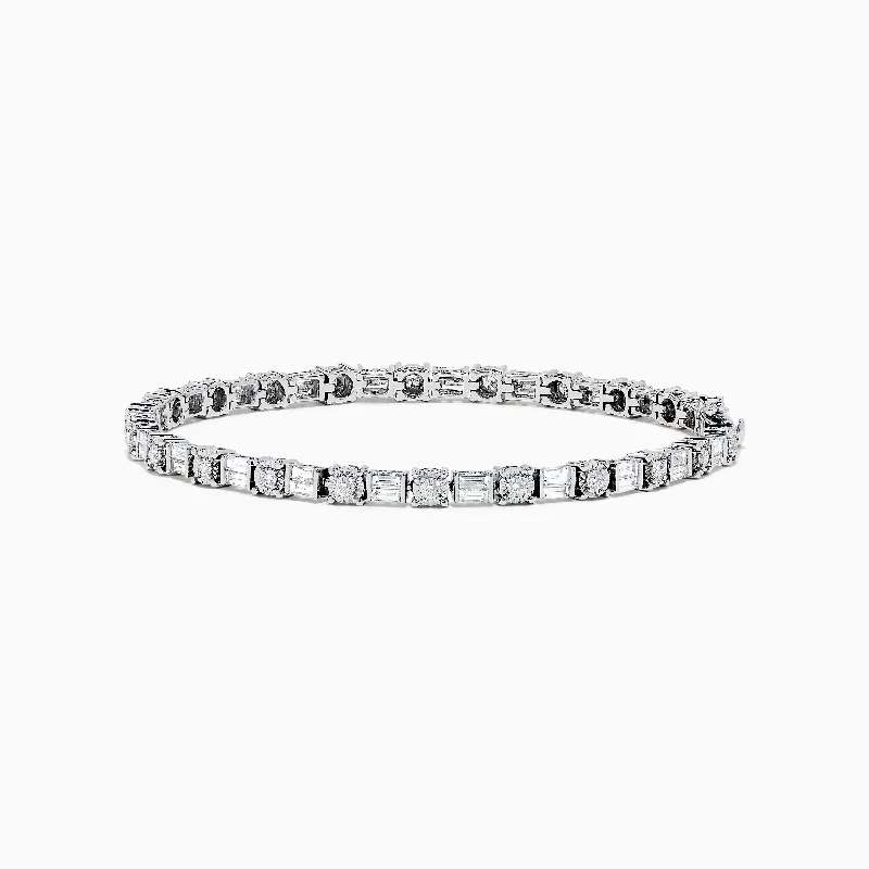 Creeper vine bracelet-Classique 14K White Gold Diamond Tennis Bracelet 2.08 TCW