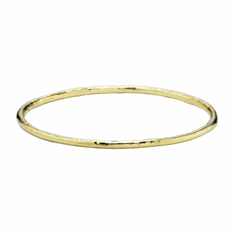 Contrast metal bracelet-Small Hammered Bangle