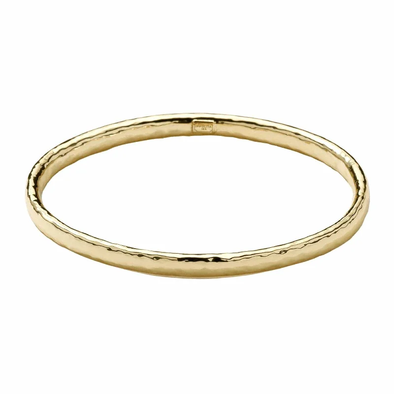 Bud wrap bracelet-Hammered Flat Bangle