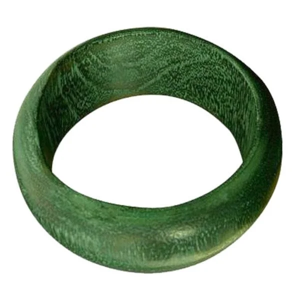 Umber agate bracelet-Handmade Mango Wood 'Green India' Bangle Bracelet (India)