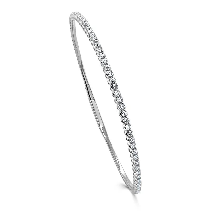 Pinned design bracelet-Joelle Diamond 1/2 Cttw Stackable Bangle 14K Gold