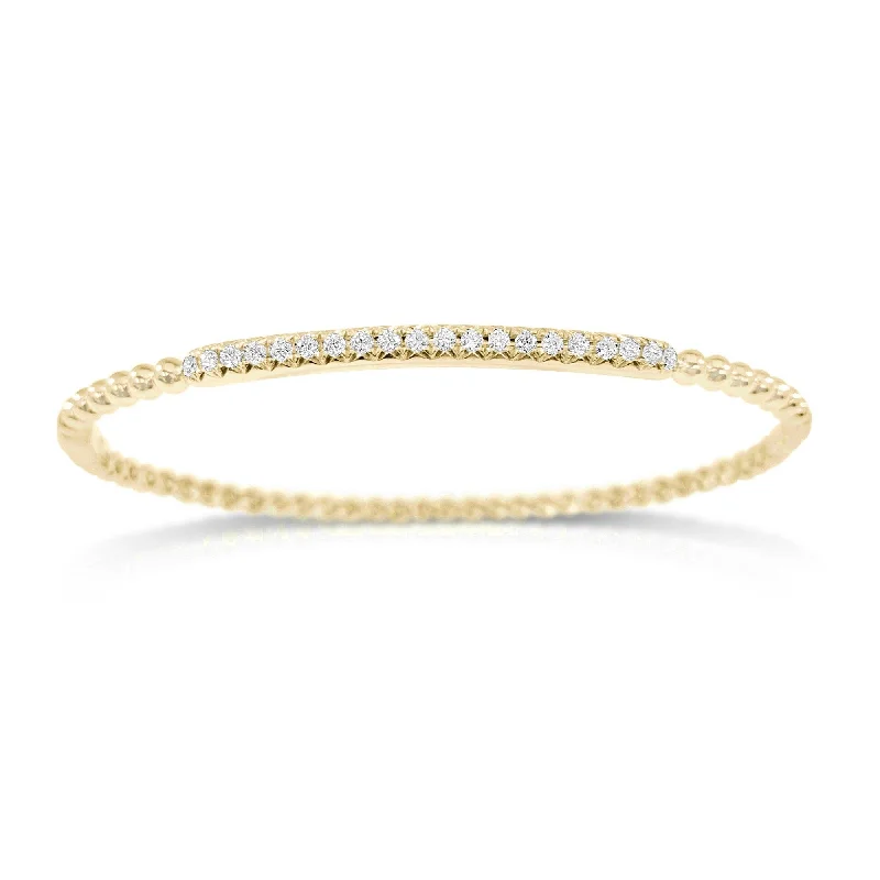 Briolette ruby bracelet-Joelle Diamond Bangle 14K Yellow Gold 3/8 CT TDW