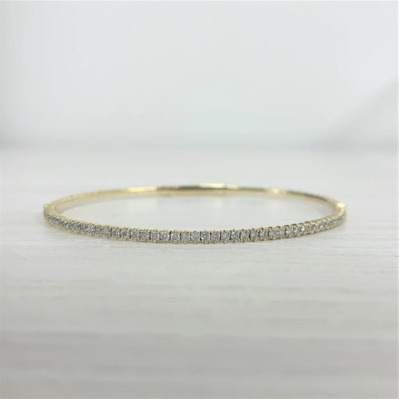 Silk strip bracelet-Joelle Diamond Stackable Bangle 14K Gold Flexible 3/4 ct. Bracelet