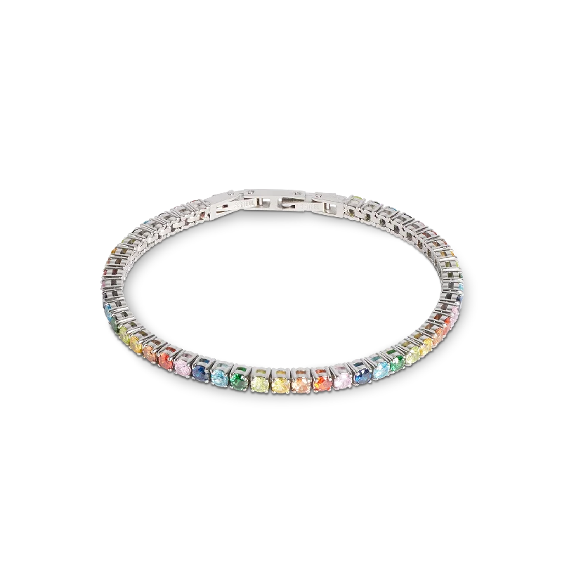 Ocean ripple bracelet-Tennis bracelet silver-multicolour