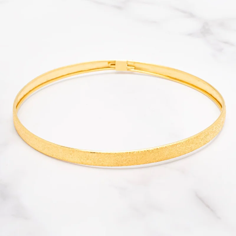 Bunched band bracelet-Victoria Townsend Gold over Sterling Silver Tri-color Bangle