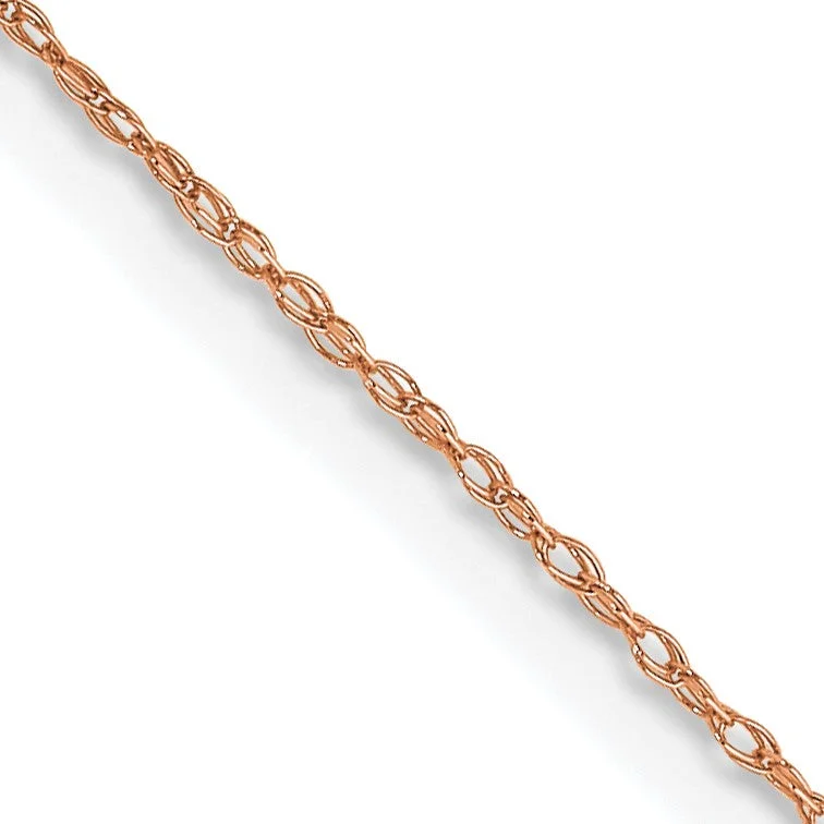 Grainy texture necklace-10KT Rose Gold 18-inch 0.5MM Cable Rope Pendant Chain