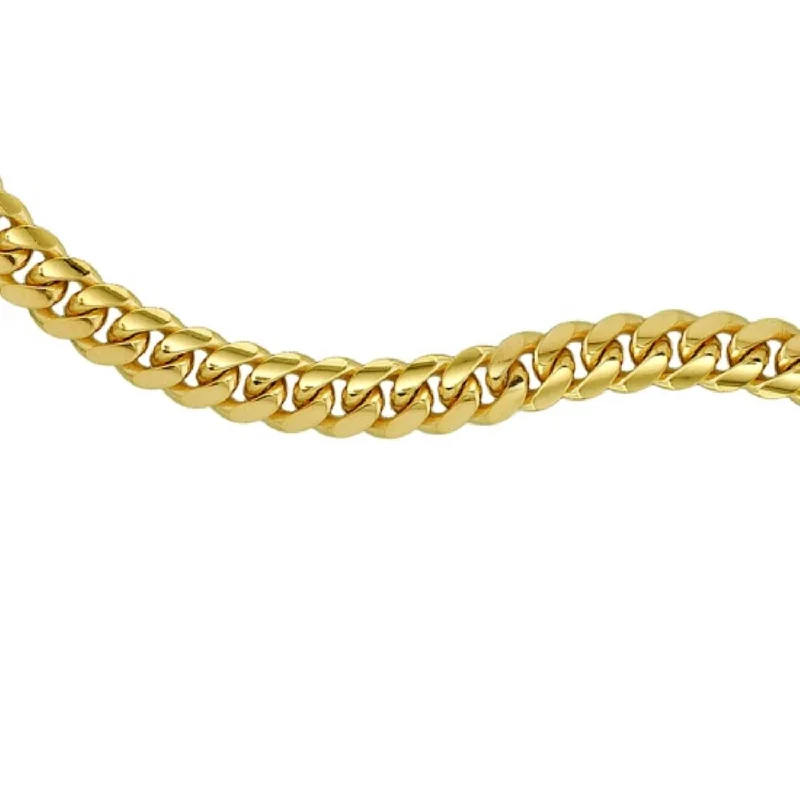 Slotted design necklace-10KT Yellow Gold 20-inch 3.5MM Miami Cuban Link Chain