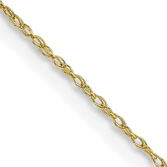 Chia seed necklace-10KT Yellow Gold 20-inch 0.5MM Cable Rope Pendant Chain