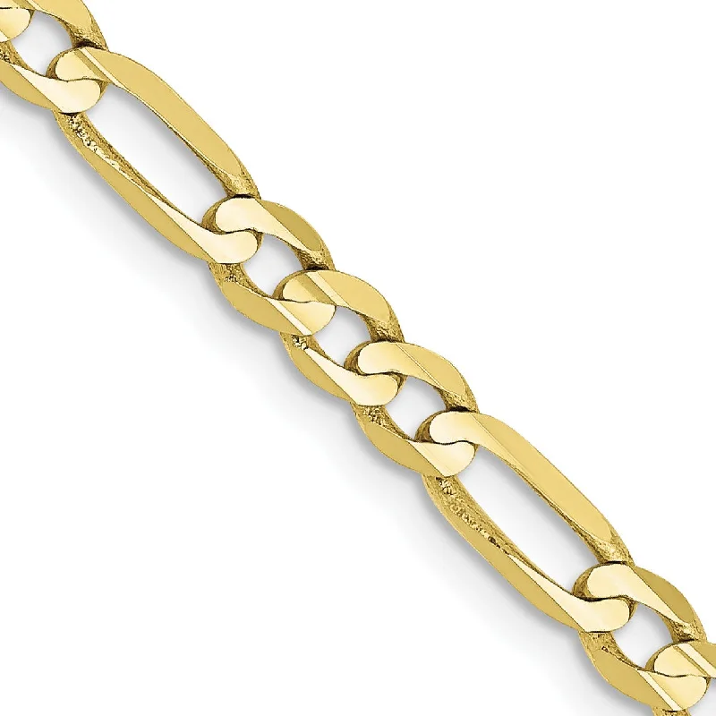 Folk ikat necklace-10KT Yellow Gold 20-inch 4MM Lobster Clasp Figaro Chain