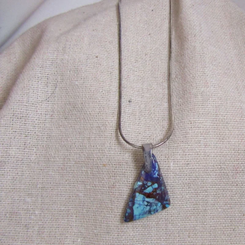 Elder twig necklace-Purple Turquoise Classic Pendant Necklace