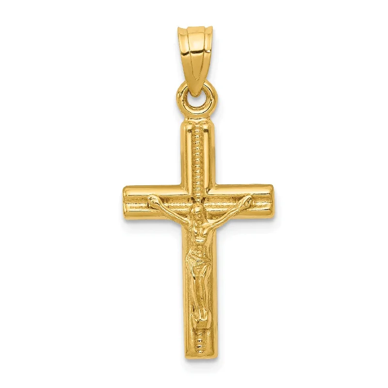 Hittite charm necklace-14k Hollow Crucifix Pendant. Chain not Included