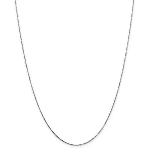 Octagonal gem necklace-14KT GOLD 0.7MM BOX CHAIN NECKLACE - 4 LENGTHS & 2 COLORS