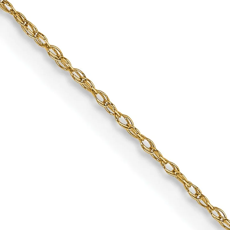 Aspen bark necklace-14KT Yellow Gold 13-inch 0.5MM Cable Rope Pendant Chain