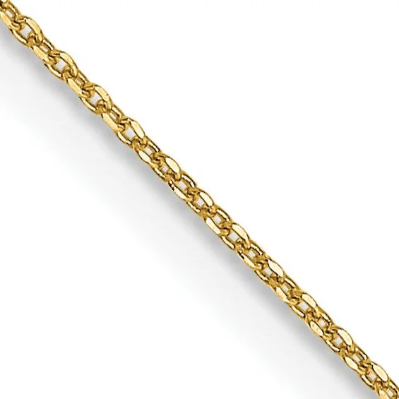 Briolette ruby necklace-14KT Yellow Gold 16-inch 0.6MM Diamond-cut Cable Pendant Chain