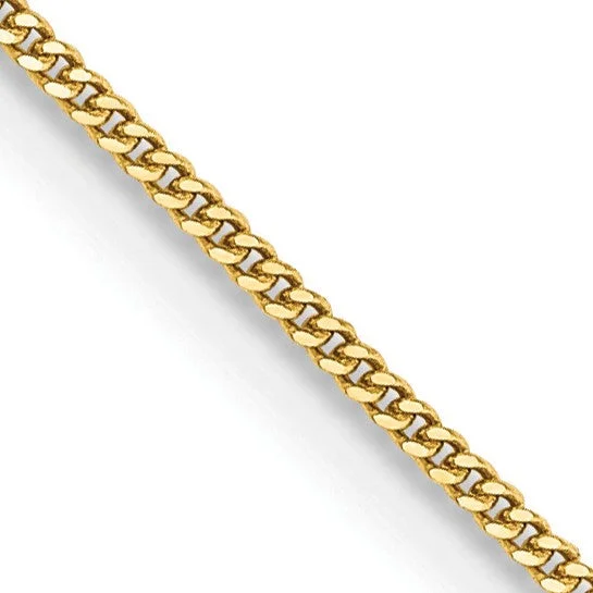 Prehistoric necklace-14KT Yellow Gold 20-inch 0.9MM Curb Pendant Chain