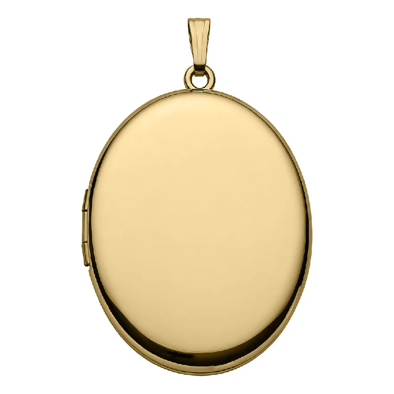 Polished pebble necklace-14K Gold Filled 30x38mm Oval Locket Necklace