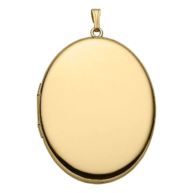 Hexagonal zircon necklace-14K Gold Filled 39x47mm Oval Locket Necklace