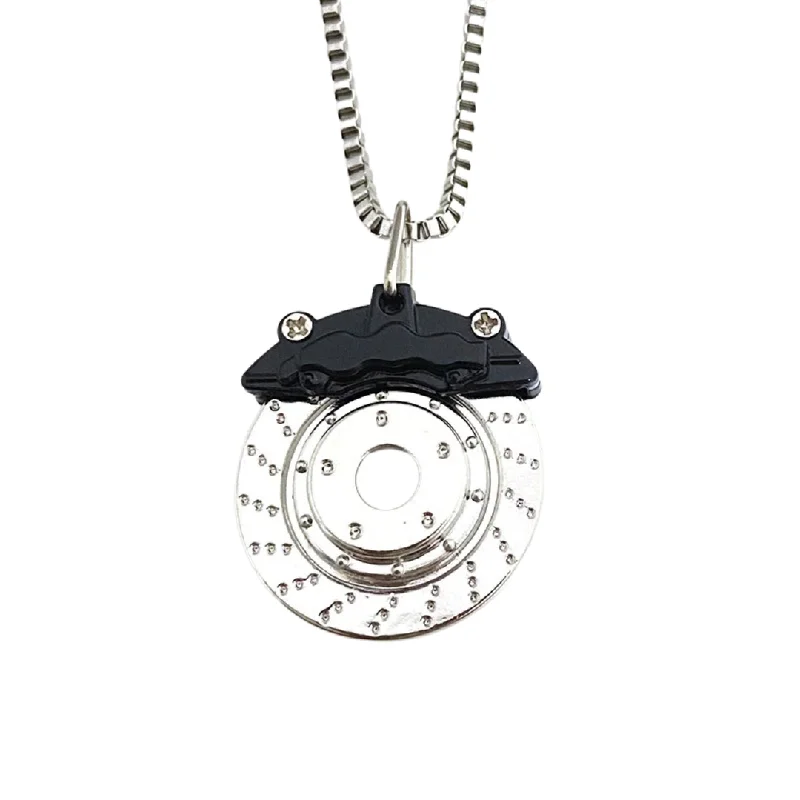 Crystal bead necklace-Cycolinks Disc Brake Necklace