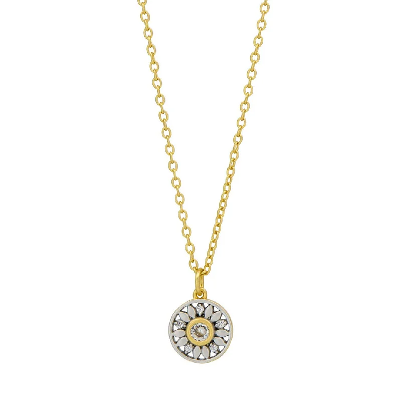 Lattice texture necklace-Freida Rothman Petals In Bloom Pendant Necklace