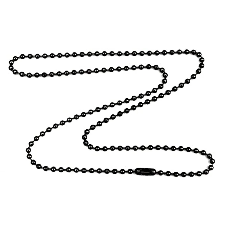 Bunched chain necklace-Gunmetal Steel 3.2mm Ball Chain Necklace with Extra Durable Color Protect Finish