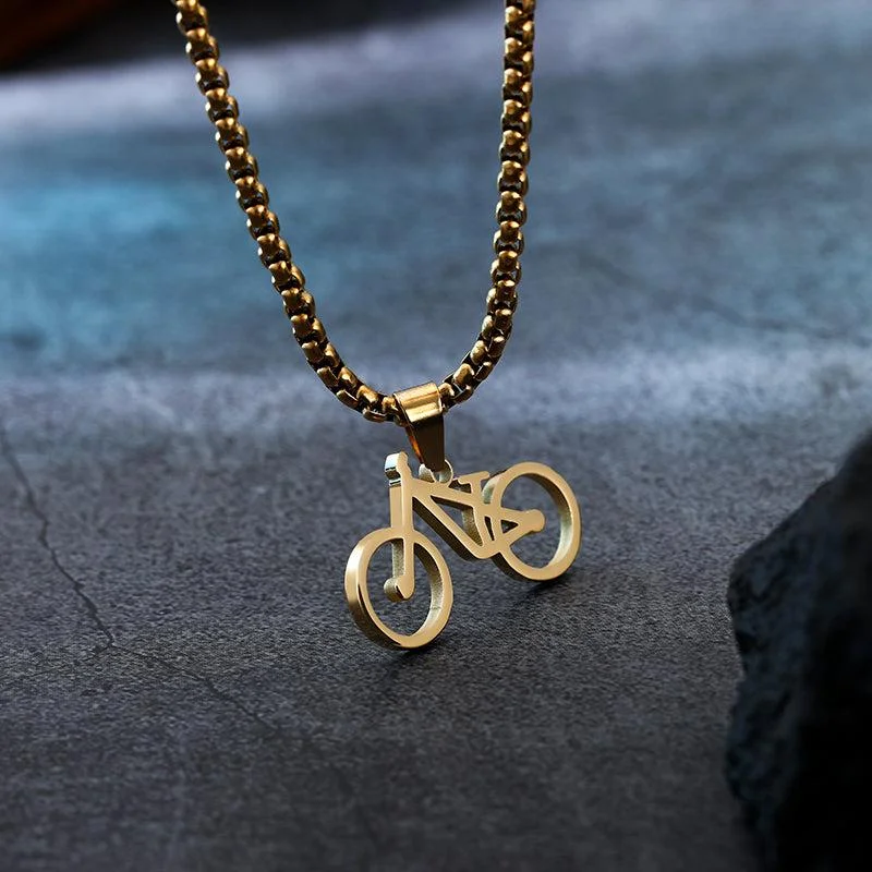 Brass cast necklace-New Cycolinks DH MTB Bike Necklace