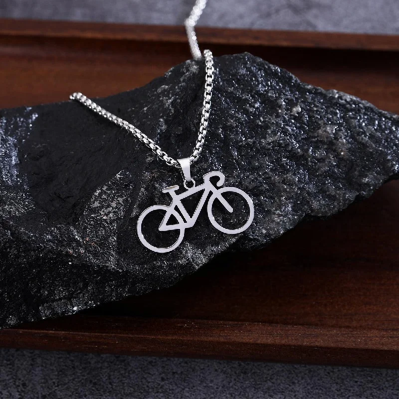 Unakite jasper necklace-New Cycolinks Road Bike Necklace