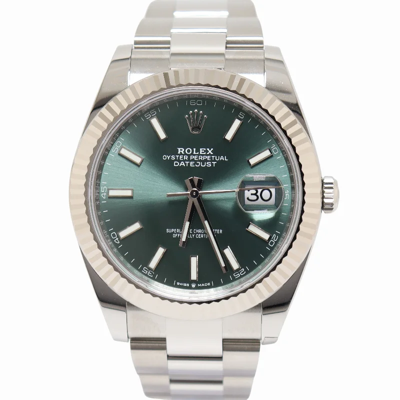 Knotted twig necklace-Rolex Datejust Stainless Steel 41mm Mint Stick Dial Watch Reference#: 126334