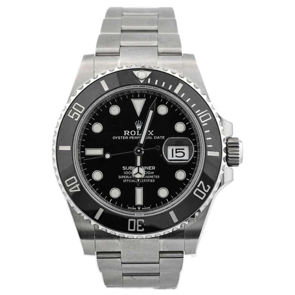 Luster druzy necklace-Rolex Submariner Stainless Steel 41mm Black Dot Dial Watch Reference#: 126610LN