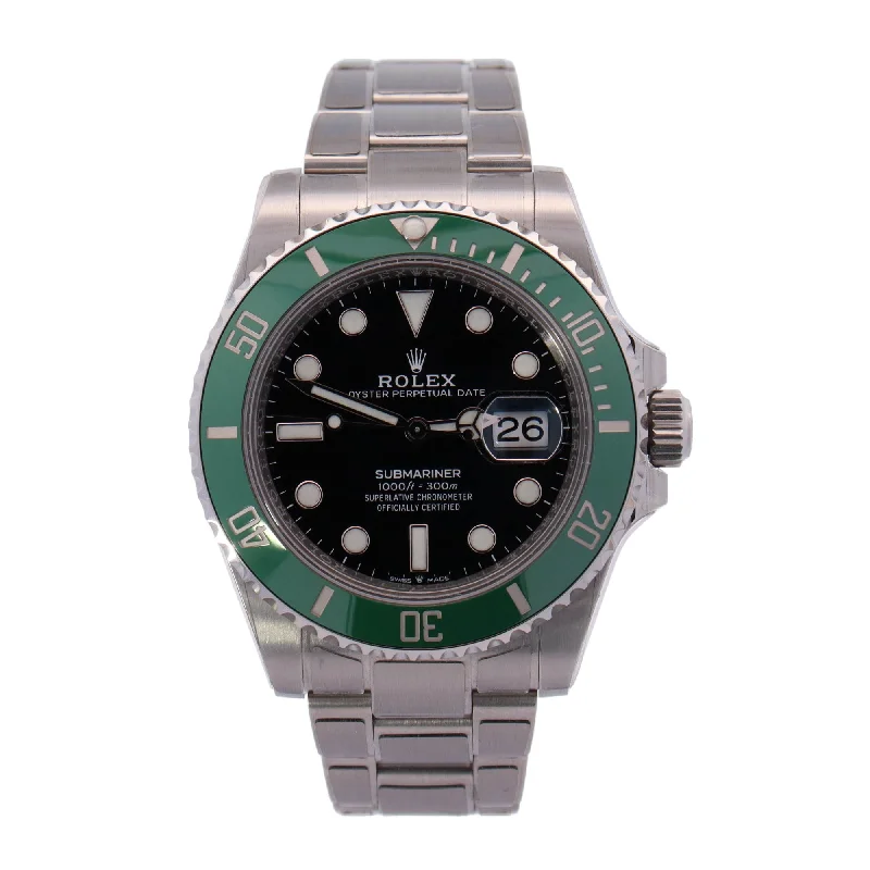 Waxed finish necklace-Rolex Submariner "Starbucks" 41mm Stainless Steel Black Dot Dial Watch Reference# 126610LV