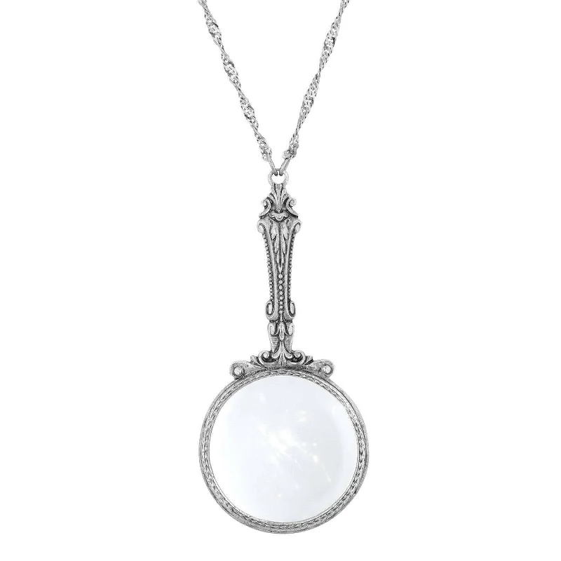 Hittite charm necklace-1928 Jewelry Magnifying Glass Pendant Necklace 28" - Magnification Power: 2X