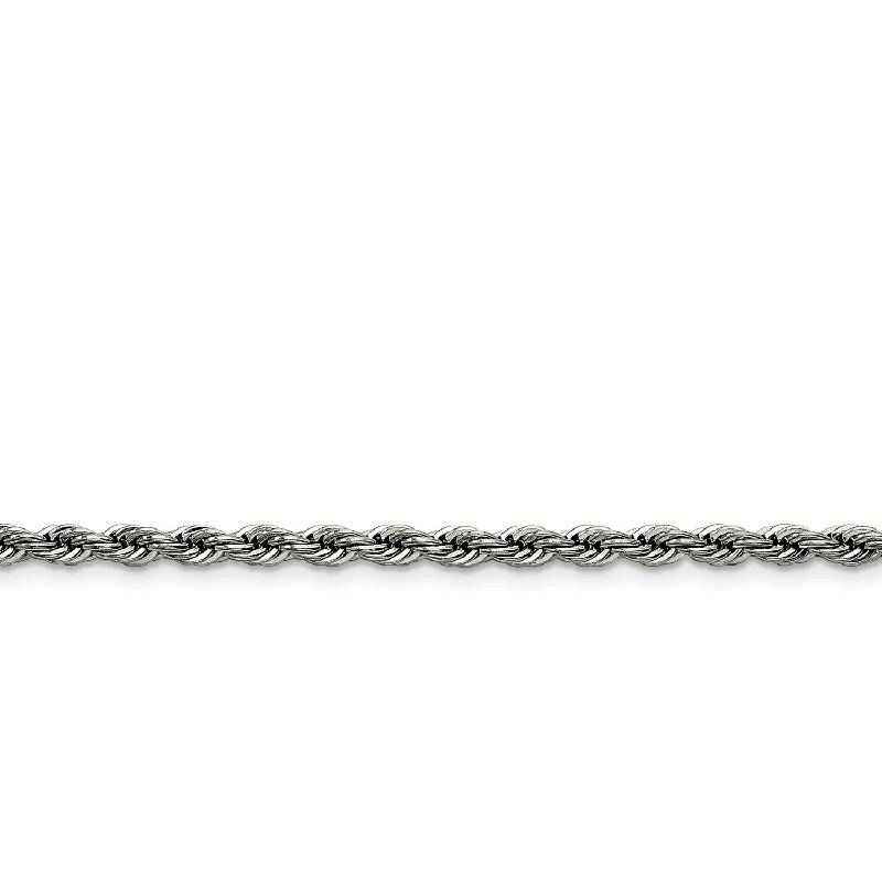 Embossed bar necklace-Stainless Steel 4.0mm 18in Rope Chain