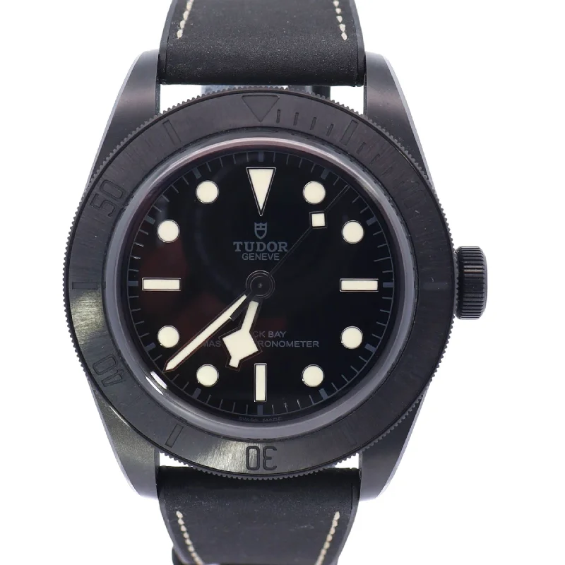 Grainy texture necklace-Tudor Black Bay Ceramic 41mm Black Dot Dial Watch Reference# 79210CNU