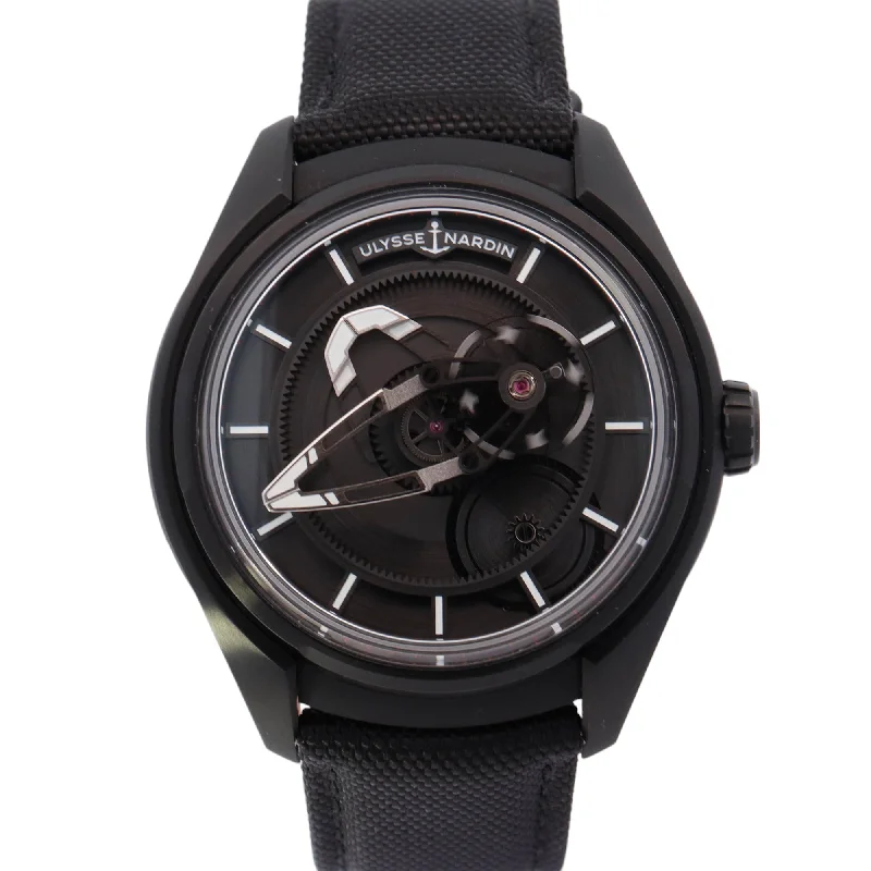 Blunt edge necklace-Ulysse Nardin Freak X 43MM PVD Coated Titanium Black Dial Watch Reference# 2303-270/BLACK