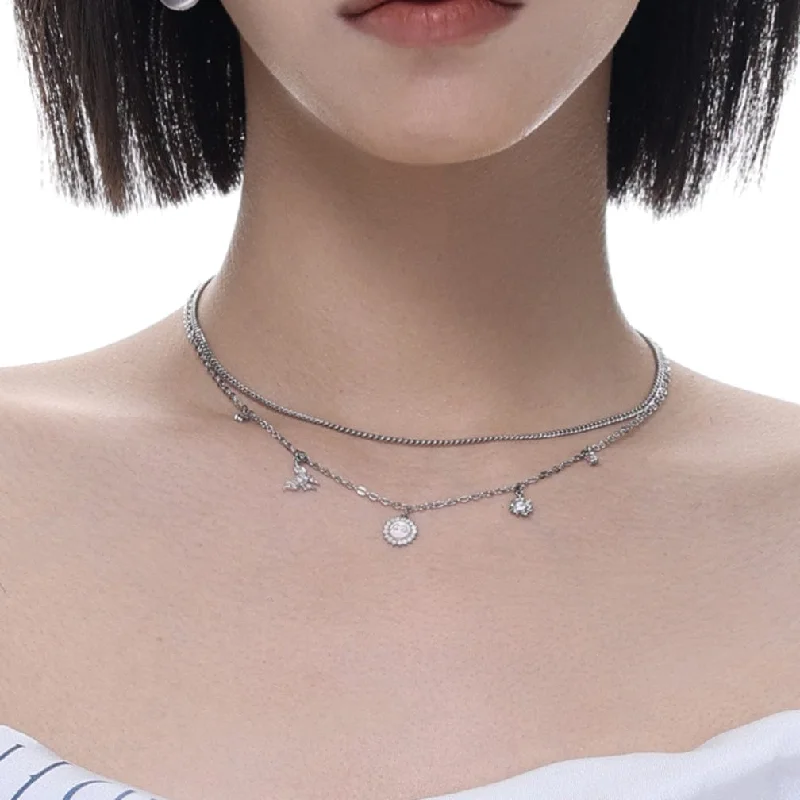 Phantom set necklace-Women's Punk Sun Layered Necklace