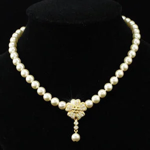 Faceted turquoise necklace-Bridal Ivory Cream Shell Pearl Necklace use Austrian Crystal XC037