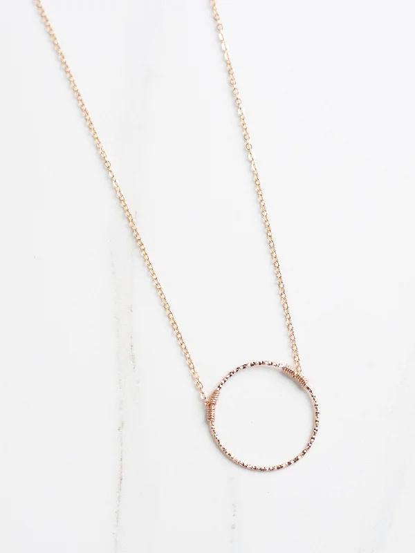 Cyclical spiral necklace-Circle Necklace