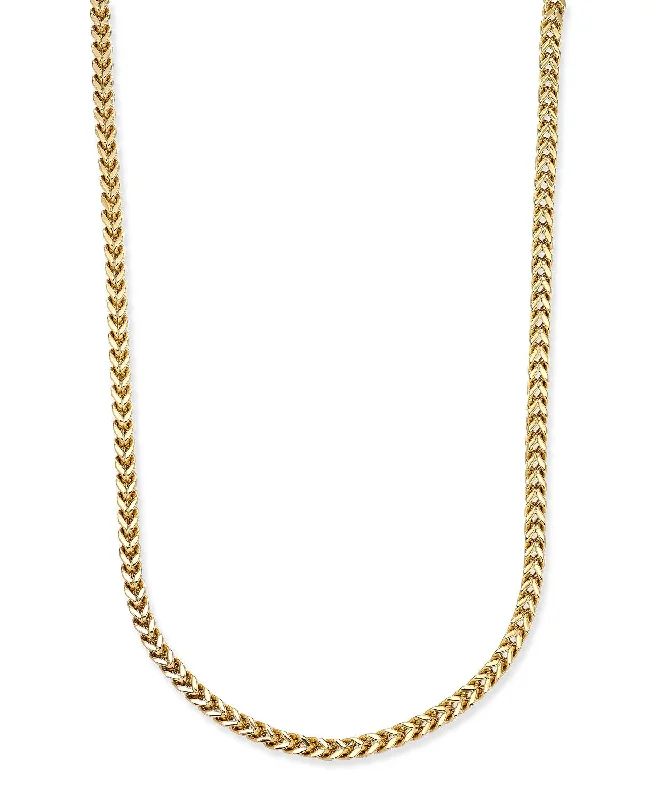 Pointed edge necklace-Men's Gold-Tone Chain Necklace