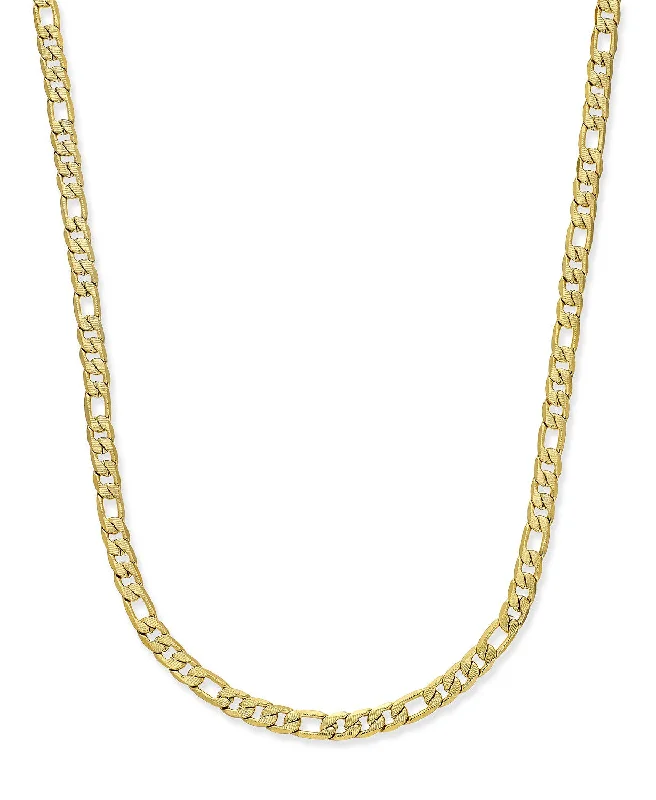 Men's Gold-Tone Figaro Chain Necklace