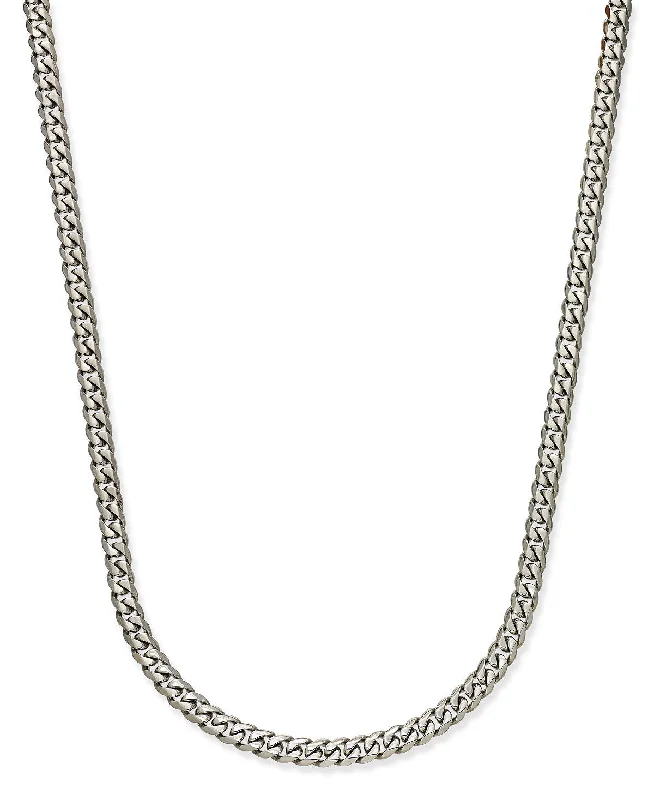 Bud drop necklace-Sutton Men's Stainless Steel Silver Necklace