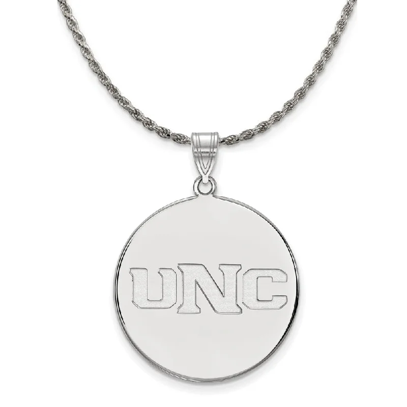 Scratched finish necklace-Sterling Silver Northern Colorado XL Disc Pendant Necklace