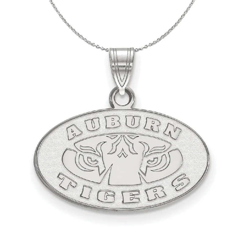 Sterling Silver Auburn U Small Oval Necklace