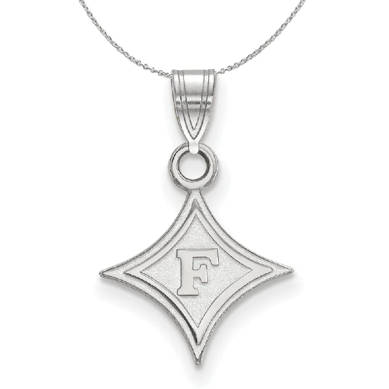 Sterling Silver Furman U Small Rhombus Pendant Necklace