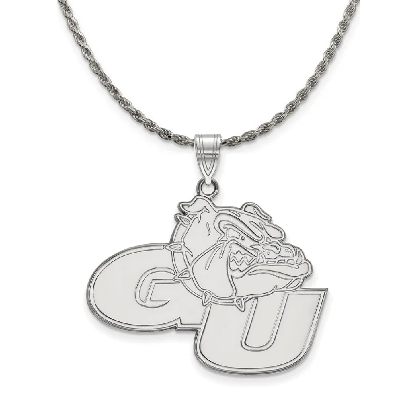 Sterling Silver Gonzaga U XL Pendant Necklace