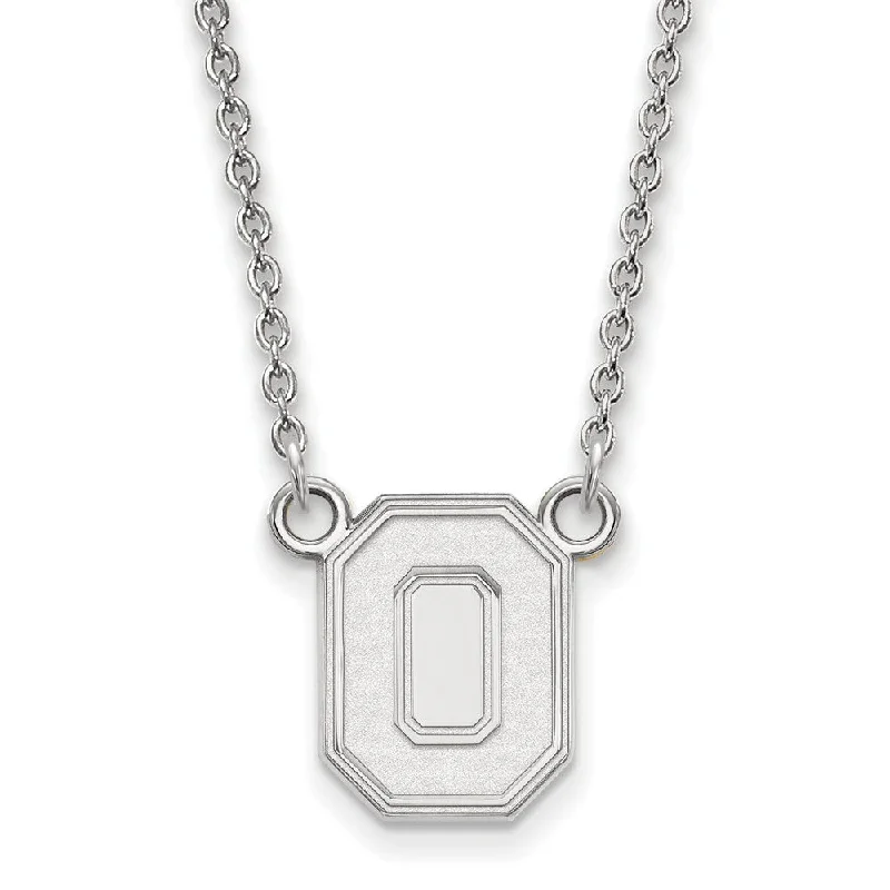 Sterling Silver Ohio State Small Pendant Necklace