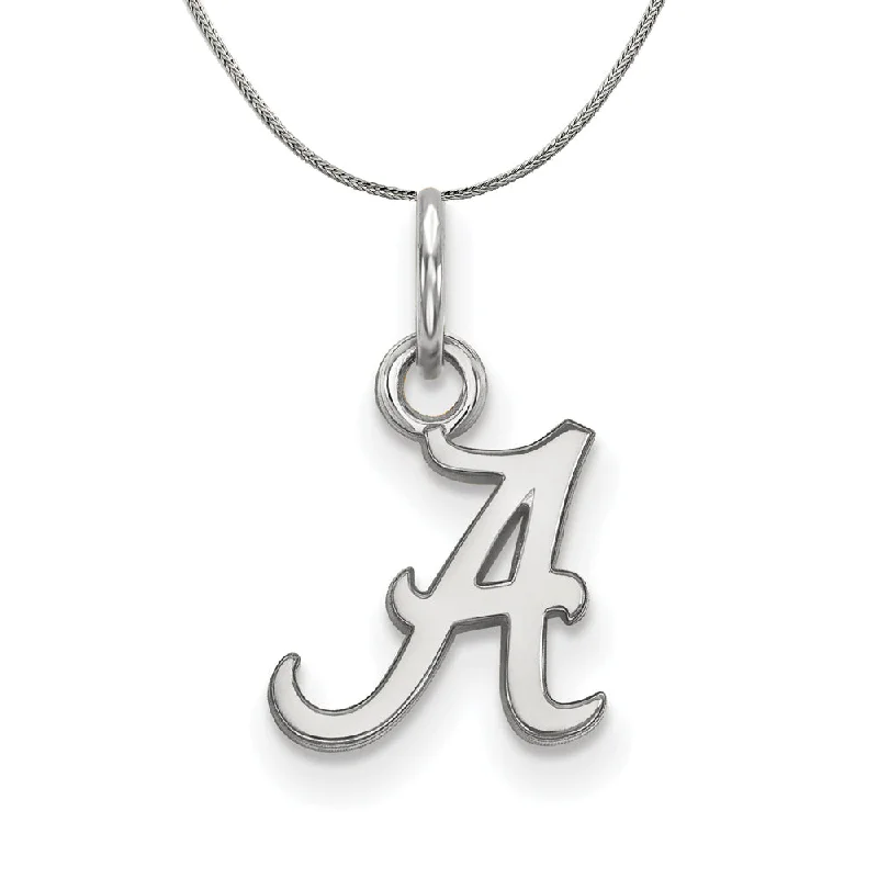 Sterling Silver U. of Alabama XS (Tiny) Initial A Necklace